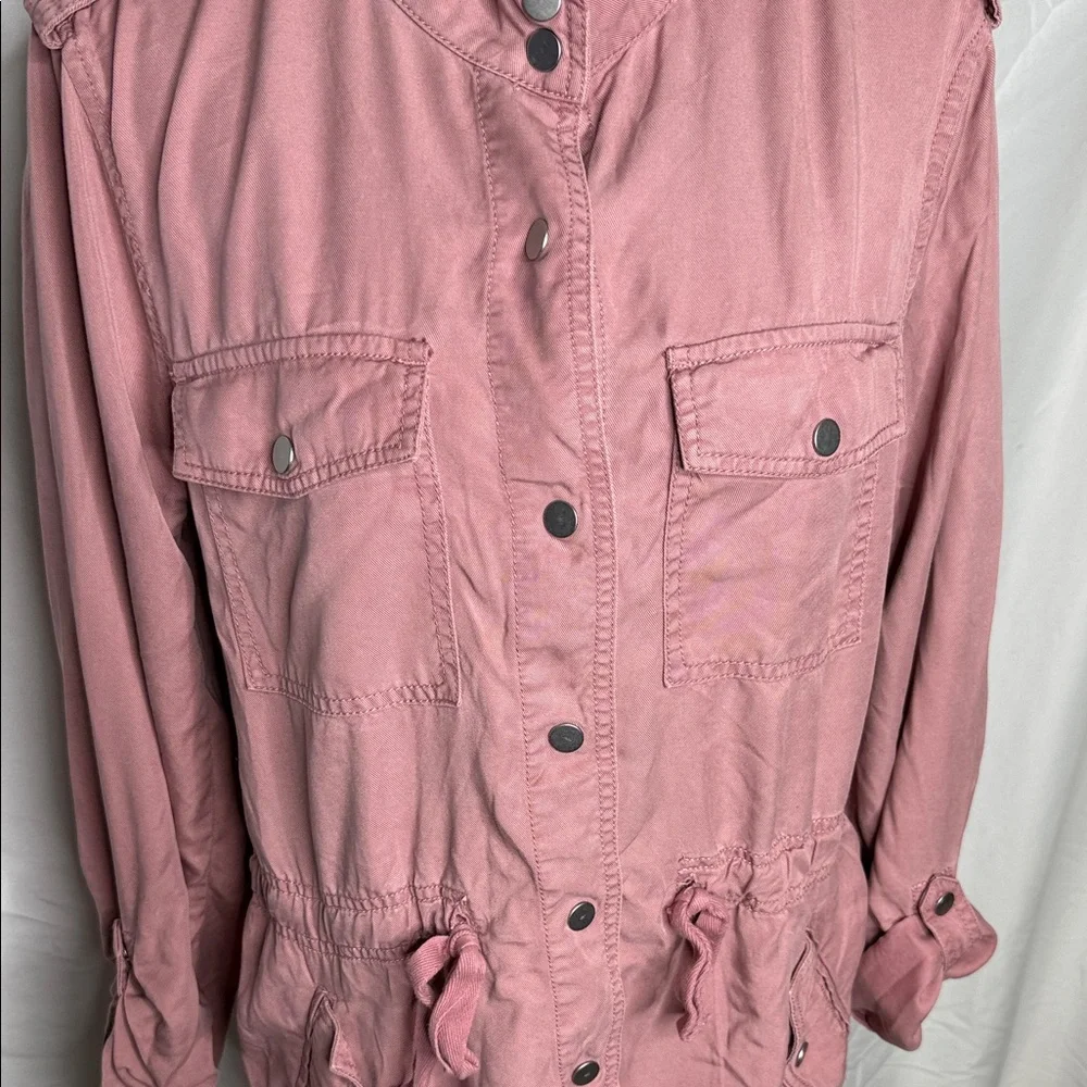 LOFT Pink Utility Jacket for Women - Picture 2 of 6